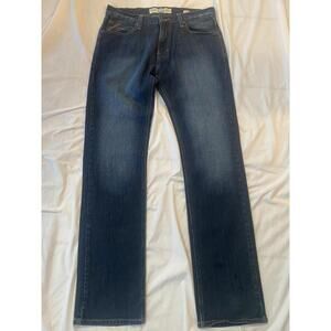 Ariat Mens Slim Fit 34x36 Legacy M7 Straight Med Blue Western Workwear Jeans